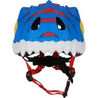 Crazy Safety - Blauwe Dino Fietshelm voor Kinderen - (100201-02-M)