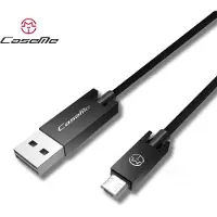 CASEME USB naar Micro USB kabel 1,2 meter - oplaadkabel zwart Android