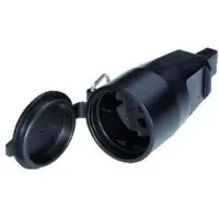 Basic Contactstekker voor prikkabel zwart