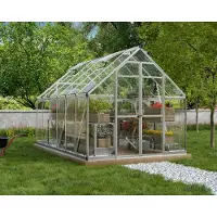 Palram - Canopia Tuinkas Octave 8x12 - Polycarbonaat - Zilver - 244x367x229cm