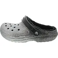 Crocs Classic Glitter Lined Clog Zwart zilver Maat 36/37 M4/W6