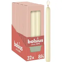 Bolsius - Gladde Dinerkaarsen - 23 cm - 32 stuks - Ivoor