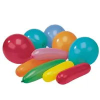 Papstar 15x 10 Ballonnen assorti kleuren verschillende vormen