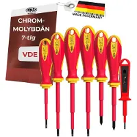FAMEX 7734-7 schroevendraaierset VDE uit Duitse productie - 7-delig. schroevendraaierset, schroevendraaier, elektriciteit