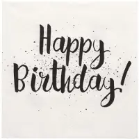 Papstar 12x 30 Servetten 3-laags 1/4 vouw 33 cm x 33 cm Happy Birthday