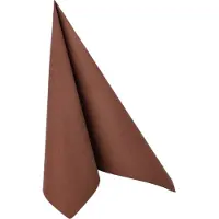 Papstar Servetten Royal Collection, 5 x 50 stuks, 1/4 vouw, stoflook, 400 x 400 mm, papier, bruin