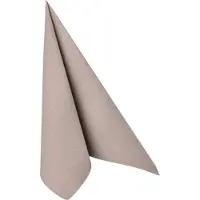 Papstar Servetten Royal Collection, 5 x 50 stuks, 1/4 vouw, stoflook, 400 x 400 mm, papier, grijs