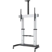 Manhattan Aluminium Heavy-Duty In hoogte verstelbare multimedia TV trolley - 60 tot 100 inch