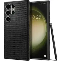 Spigen Liquid Air Backcover voor de Samsung Galaxy S23 Ultra - Zwart