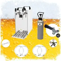 Ich-zapfe Complete set - Biertap - Kontakt 40 2-kraans droogkoeler, 50 liter/u - Biertap, Beertender, Thuistap, Bierkoeler, Adapter 5 liters, Type A
