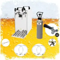 Ich-zapfe Complete set - Biertap - Kontakt 40 - 2-kraans, 50 liter/u - met Fustkoppeling Type D, Type G