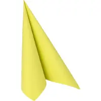 Papstar Servetten Royal Collection, 5 x 50 stuks, 1/4 vouw, stoflook, 400 x 400 mm, papier, limoengroen