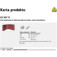 Klingspor Abrasive belt infinite canvas ls307x 75 * 533 gr 180 (45043) 10 pcs.
