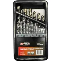 AWTOOLS Metaalboor set - - HSS-G 25 stuks - 1,0–13,0 mm - Gehard snelstaal - Metalen koffer