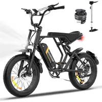 Colorway Elektrische Fiets BK29T - 20*4.0 Inch Fatbike - Mountain Snow EBike met Afneembare 48V 15Ah Lithium Batterij - City Commuter E-Bike