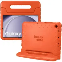 HappyCase Kinder Tablethoes Geschikt voor Samsung Galaxy Tab A11 / Tab A9 | Kindvriendelijke Hoes | Beschemhoes | Kinderhoes | met Handvat en Standaard | Oranje