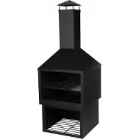Ambiance Sfeerhaard met Brandwerend Staal 44 x 44 x 118 cm Zwart