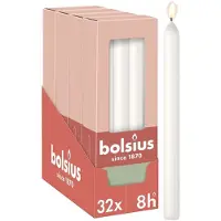 Bolsius - Gladde Dinerkaarsen - 23 cm - 32 stuks - Wit