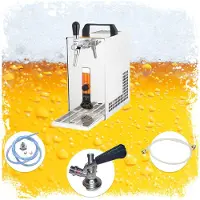Ich-zapfe Complete set, Biertap, PYGMY 20/K, Thuistap met membraanpomp, 1-kraans roestvrijstalen droogkoeler, 25 liter/u - Beertender, Bierkoeler, Green Line, met 1xFustkoppeling Type S