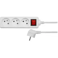 AWTOOLS AW24641 - Huiselijke Verlengsnoer - 4 Stopcontacten - 3m - Met Aarde