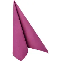 Papstar Servetten Royal Collection, 5 x 50 stuks, 1/4 vouw, stoflook, 400 x 400 mm, papier, paars