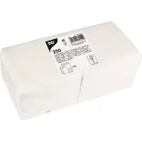 Papstar 8x 250 Servetten 2-laags 1/4 vouw 24 cm x 24 cm wit