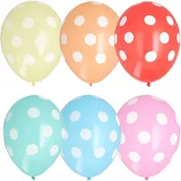 Papstar 12x 6 Ballonnen Ø 29 cm assorti kleuren Dots