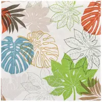Papstar 10x 20 Servetten 3-laags 1/4 vouw 33 cm x 33 cm Various Leaves