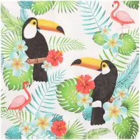 Papstar 10x 20 Servetten 3-laags 1/4 vouw 40 cm x 40 cm Toucan