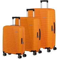 American Tourister trolley Roadrush Trolley Set A Bright Orange oranje 77cm
