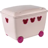 BranQ Speelgoedcontainer 55L Teddy roze