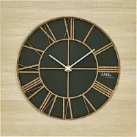 AMS 9641 vierkante wandklok, hout met opgelegde cijfers 50 cm
