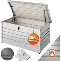 Gardebruk Kussenbox Lichtgrijs 385L metaal afsluitbaar