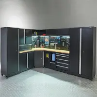 Datona Werkplaatsinrichting PREMIUM met eiken werkblad 560 cm breed