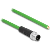 DeLOCK 87849 M12 Netwerkkabel, patchkabel SF/UTP 2.00 m Groen 1 stuk(s)
