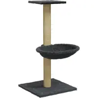 Syfax Kattenmeubel met sisal krabpaal 74 cm donkergrijs