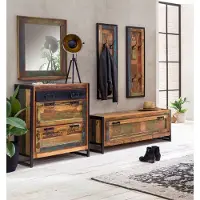 SIT Möbel BALI vloerdelen set zwart schroot/gerecycled oud hout Gebruikssporen