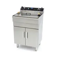 Maxima - Friteuse voor bereiding van sauzen en andere gerechten - 35 liter - 1 mand - met afvoerkraan - 400 volt