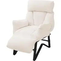 ML-Design Woonkamer fauteuil Loungestoel Beige met rugkussen tot 120 kilogram Polyester hoes in linnenlook ML design