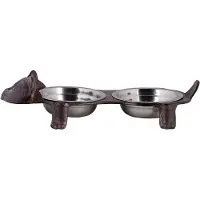 Clayre & Eef Bruine Dieren voerbak 42*18*8 cm 6Y4324