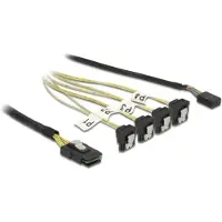 DeLOCK Cable Mini SAS SFF-8087 > 4 x SATA 7 Pin angled + Sideband 0.5 m