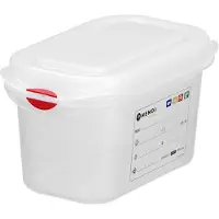 Hendi gastronormbak GN 1/9 polypropyleen luchtdicht met deksel 17,6x10,8x6,5 cm helder horeca