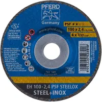 PFERD TOOLS EH 100-2,4 PSF STEELOX/16,0 61739326 Doorslijpschijf gebogen 100 mm 25 stuk(s) RVS, Staal