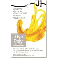 Jacquard textielverf iDye Poly 14 gr geel voor synthetische stoffen.