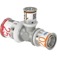 Uponor T-stuk Ø25x16x20mm - messing - 1070573