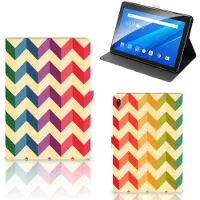 B2Ctelecom Lenovo Tab E10 Tablet Hoes Zigzag Multi Color