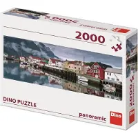 Dino Bikes Puzzel: Vissersdorp, panoramisch, 2000 stukjes