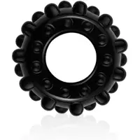 Lovetoy PowerPlus Flexibele Cockring Geribbeld - zwart