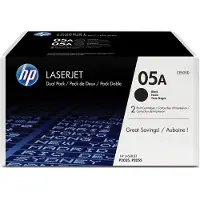 HP 05A originele zwarte LaserJet tonercartridge, 2-pack