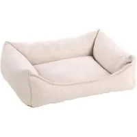 Flamingo Orthopedische hondenmand – orthopedisch hondenbed – Premium Line – Pure luxe hondenbed 65 x 50 x 20 cm – Extra memory foam voor maximaal comfort – Baldar Mand Beige